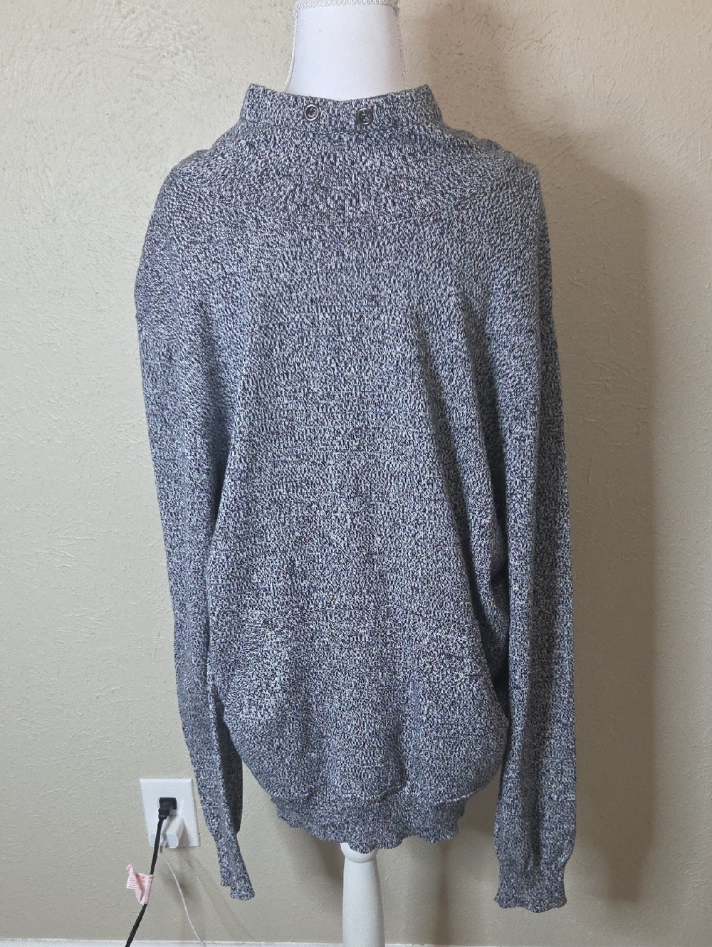 NWT Flag & Anthem Men's LG Heather Gray Crewneck Pullover Sweater, $88.00